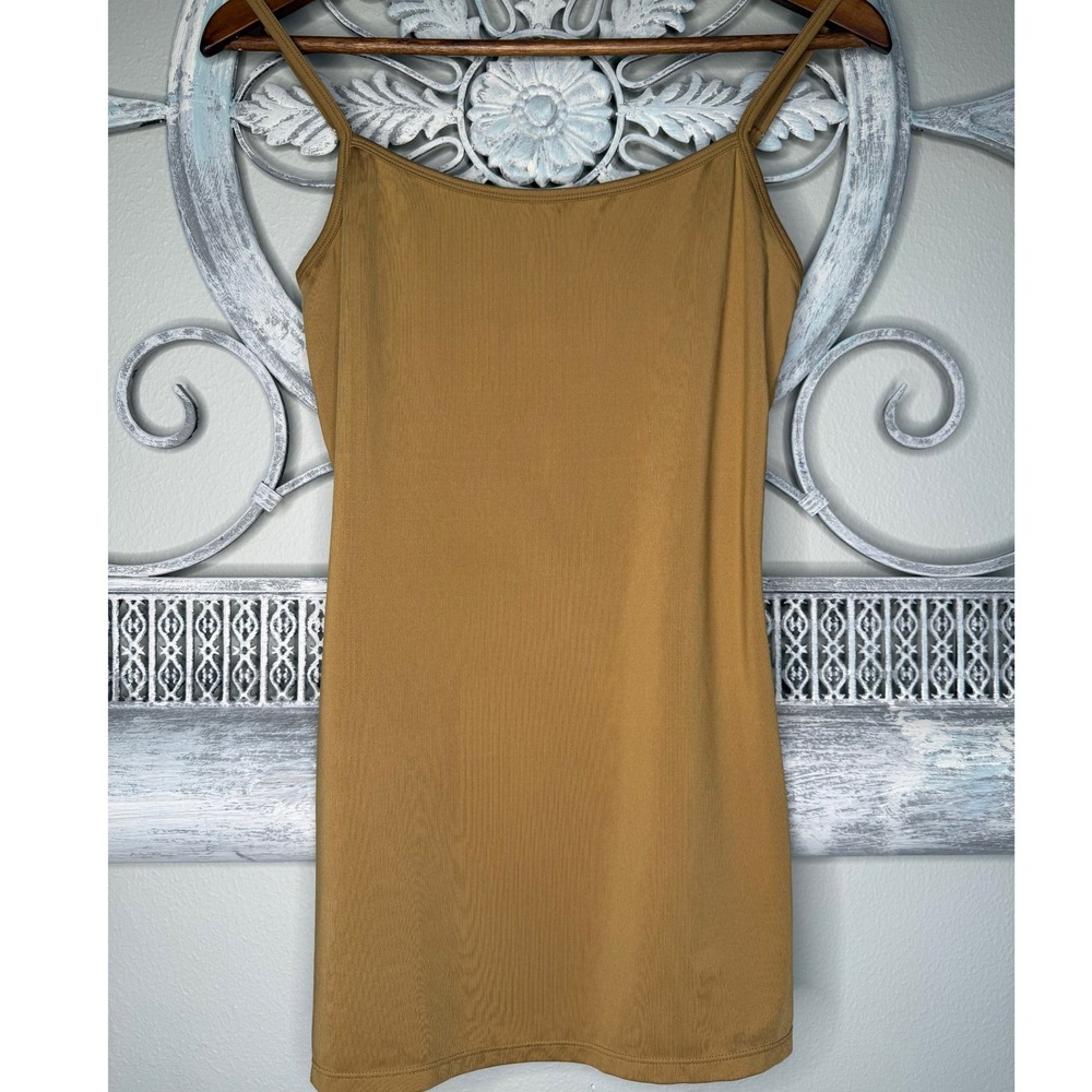 Hale Bob Mustard Gold Silk Blend Camisole Top Adjustable Straps Size Small  EUC